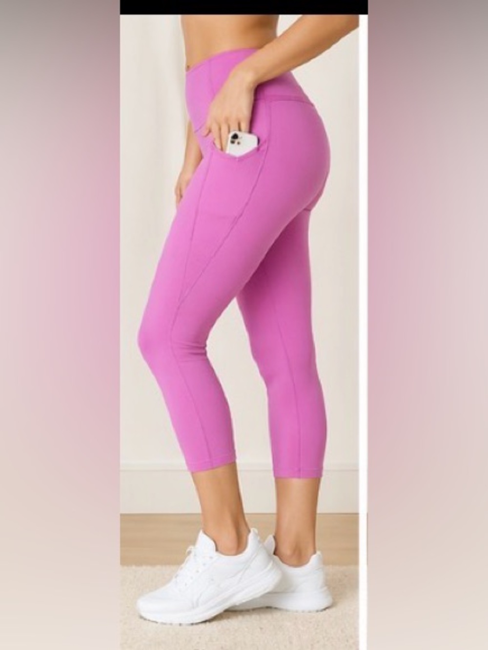 Hot Pink GapFit Cropped Leggings M 💖🔥 Gym Activewear Deportivo